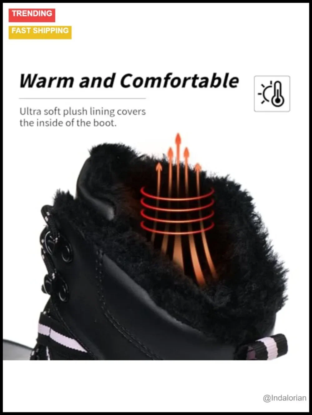 Women's Waterproof Snow Boots Faux Fur Lined Lightweight Mid-Calf Winter